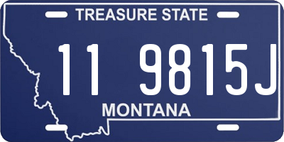 MT license plate 119815J