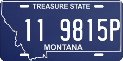 MT license plate 119815P