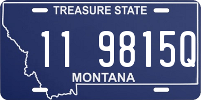 MT license plate 119815Q
