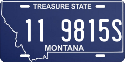 MT license plate 119815S