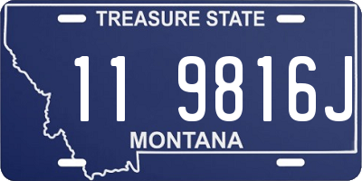MT license plate 119816J