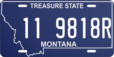 MT license plate 119818R