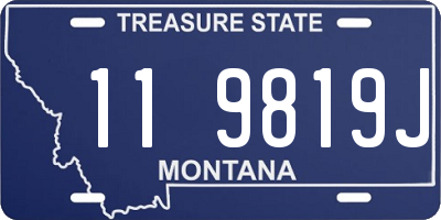 MT license plate 119819J