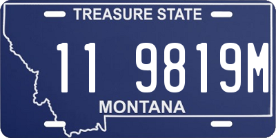 MT license plate 119819M