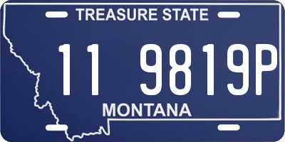 MT license plate 119819P