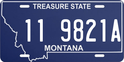 MT license plate 119821A