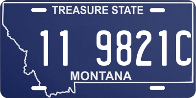 MT license plate 119821C