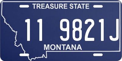 MT license plate 119821J