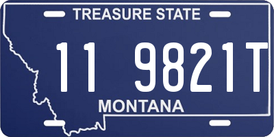MT license plate 119821T