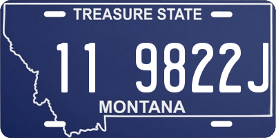 MT license plate 119822J