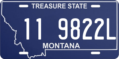 MT license plate 119822L