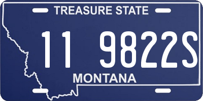 MT license plate 119822S