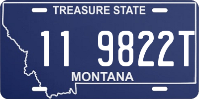 MT license plate 119822T