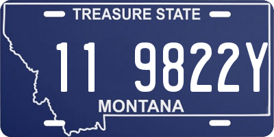 MT license plate 119822Y