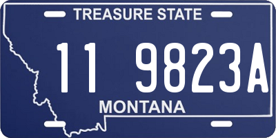 MT license plate 119823A