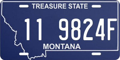 MT license plate 119824F