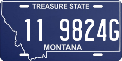 MT license plate 119824G