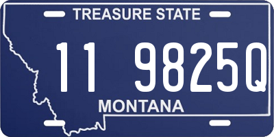 MT license plate 119825Q