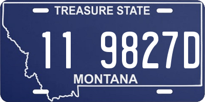 MT license plate 119827D