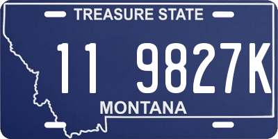 MT license plate 119827K