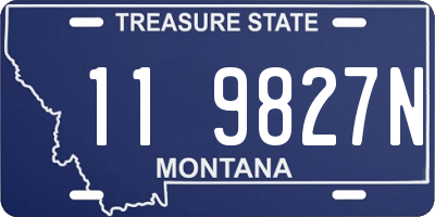 MT license plate 119827N