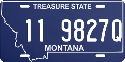 MT license plate 119827Q