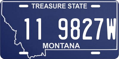 MT license plate 119827W