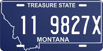 MT license plate 119827X