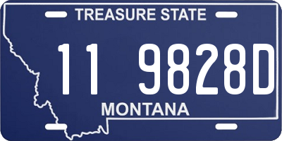 MT license plate 119828D