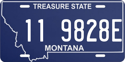 MT license plate 119828E