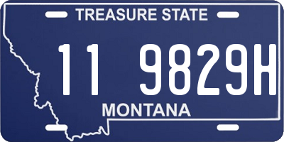 MT license plate 119829H