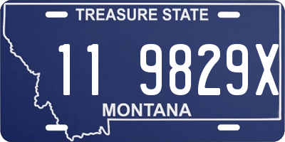 MT license plate 119829X