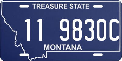 MT license plate 119830C
