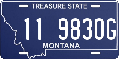 MT license plate 119830G