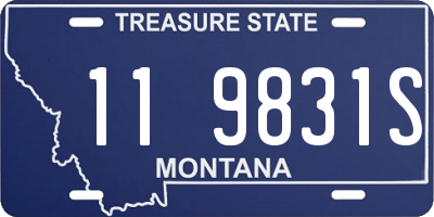 MT license plate 119831S