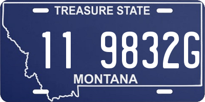 MT license plate 119832G