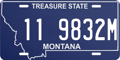 MT license plate 119832M