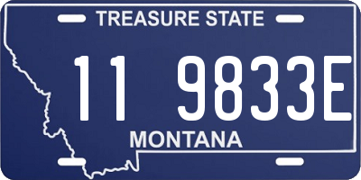 MT license plate 119833E