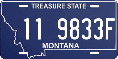 MT license plate 119833F