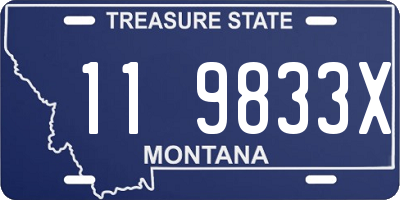 MT license plate 119833X