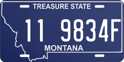 MT license plate 119834F