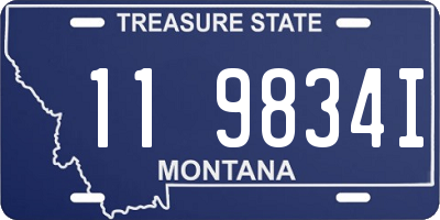 MT license plate 119834I