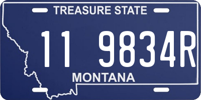 MT license plate 119834R