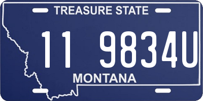 MT license plate 119834U
