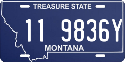 MT license plate 119836Y