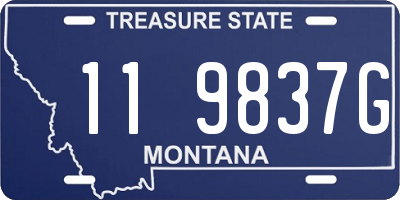 MT license plate 119837G