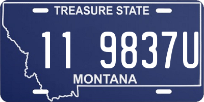 MT license plate 119837U