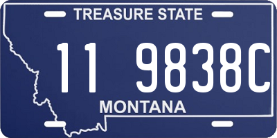 MT license plate 119838C