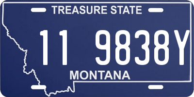 MT license plate 119838Y