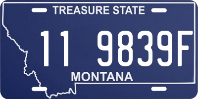 MT license plate 119839F